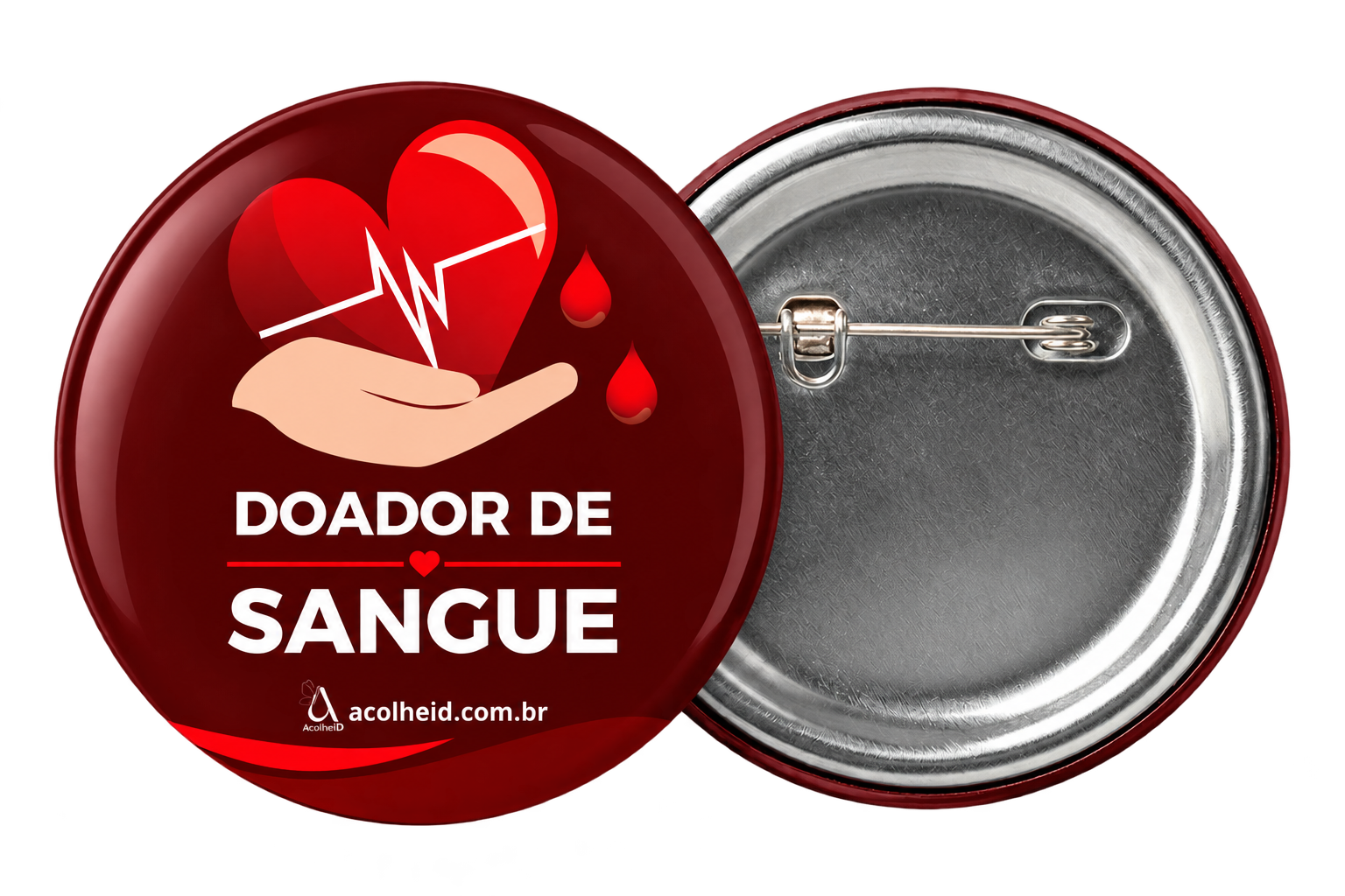 Button Broche Doador de Sangue