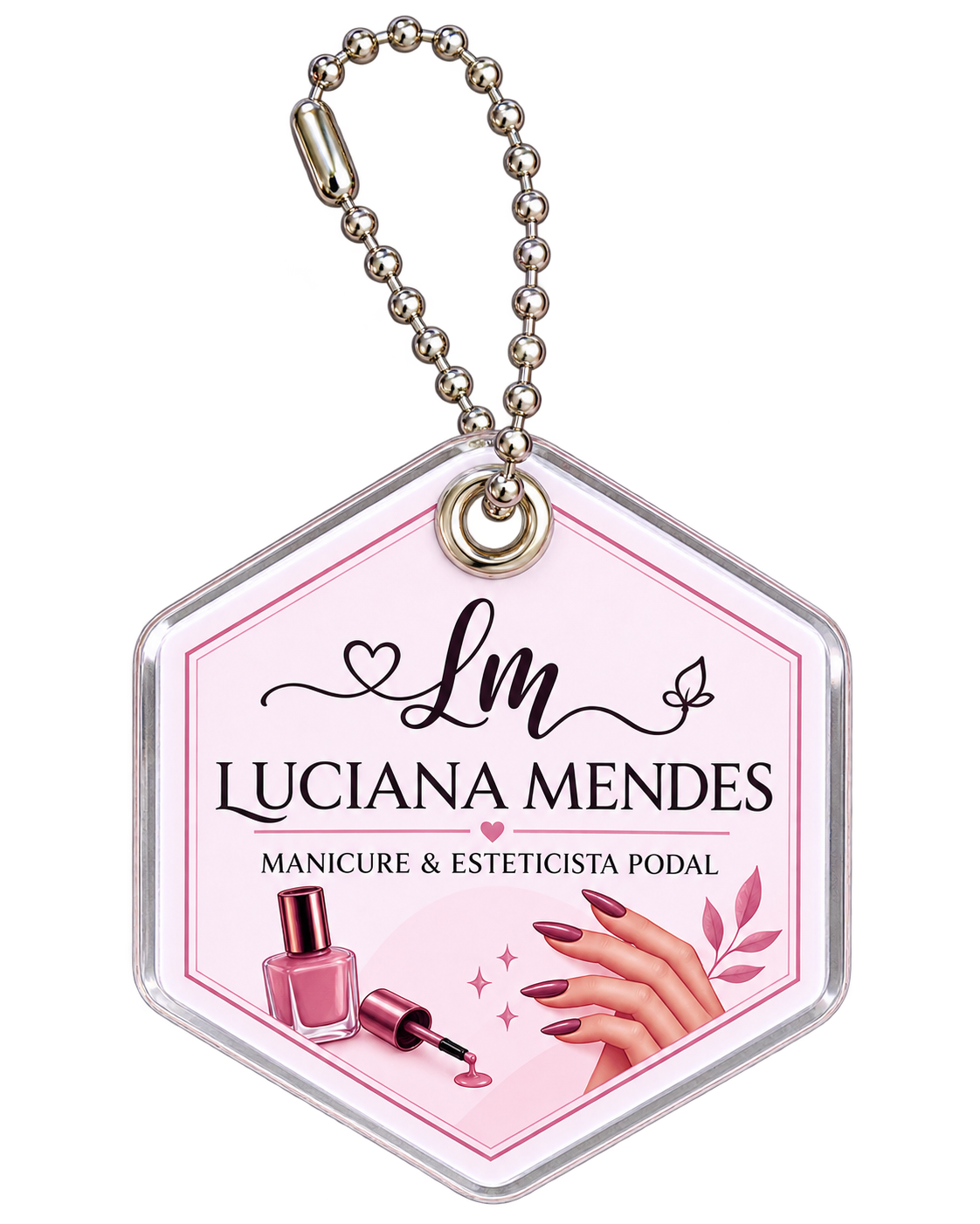 Tag personalizada Luciana Mendes manicure e esteticista podal